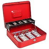 Cash Box with Money Tray and Key Lock, Parrency