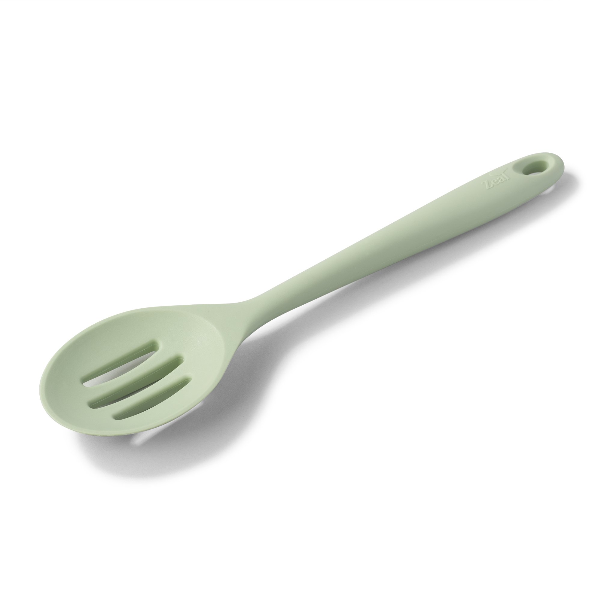 Zeal Silicone Non-Stick Slotted Spoon (28cm) -Sage Green, 28 cm