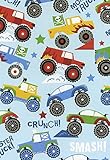 Monster Trucks Glossy Gift Wrap Flat Sheet - 24