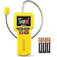 Gas Leak Detector, VITITE Natural and Propane Gas Detector for Home and RV, with Illuminated Flexible Probe, Locating The Source of Combustible Gas Leaks (Includes Battery x3 & Storage Bag) - Yellow