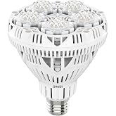 SANSI Grow Light Bulbs for Indoor Plants, 24W Full Spectrum 4000K Daylight | 300 Watt Equivalent BR30 Plant Growing Light Bulb, 4000K Full Spectrum, Optical Lens for High PPFD, ETL Listed