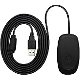 OSTENT USB Wireless Controller PC Laptop Receiver for Microsoft Xbox 360 Slim Windows Video Games Color Black