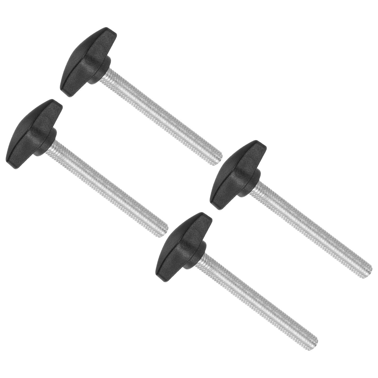 CoCud Tee Wing Knobs Thumb Screw, M8 x 65mm Male Thread, Plastic T Thumb Clamping Screw Threaded Stud Hand Knobs Grip, (Applications: for Machinery Lathes), 4-Pieces