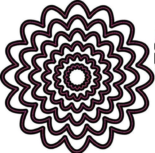 Love Nicole Embossing Die 6 pc Nesting Wavy Circle STC270