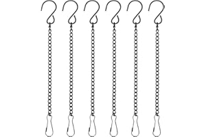 M METERXITY 6-Pack Chain for Hanging Plants, 20cm(8 Inch) Adjustable Hanging Chain with Clips for Bird Feeder/Planter/Lantern