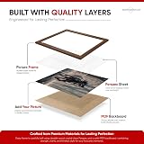 Alison Kingsgate Sleek 12x8 Picture Frame Walnut MDF Perspex Front view 5