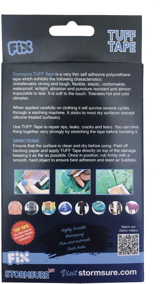 Tuff Tape Stormsure, 2m Waterproof Self-Adhesive Repair Tape, Strong and Durable for Outdoor Gear Inflatables, Tents - Image 3