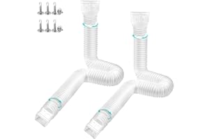 TAEYONK White 2 Pack Gutter Downspout Extensions,Downspout Extension,Rain Gutter Downspout Extension,Down Spout Drain Extension,Gutter Downspout,Gutter Extensions for Downspout,Downspout Extender