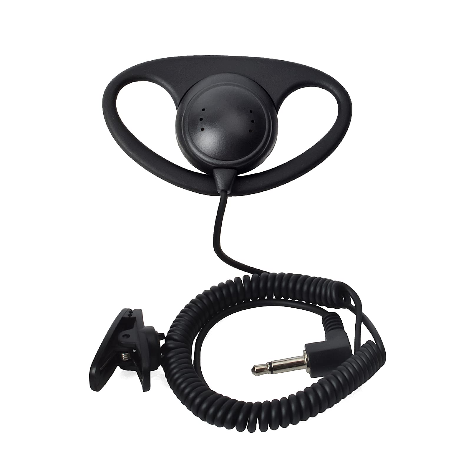 HYS 3.5mm D Shape Earpiece Listen/Receive Only Headset For Two Way Radio Speaker Mic Microphone