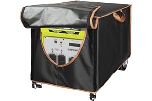PALON Outdoor Waterproof Generator Covers, 32x24x24in Camping Dynamo Protection, Universal Generator Protector for Portable Generators 3000-5000W, Black