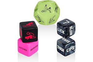 Date Night Dice Games 5 PCS Game Dice, Couples Decision Dice for Romantic Ideas, Funny Naughty Valentine's Day Gifts for Boyf
