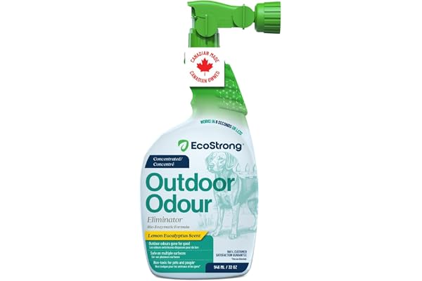 Eco Strong Outdoor Odor Eliminator | Made In Canada | Turf Cleaner for Pet Urine | Powerful Probiotic Enzymatic Artificial Gr