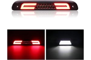 SHINEFIT LED 3rd Third Brake Light Compatible with F150 F250 F350 1994-1996/ Bronco 1992-1996, Red Housing Smoked Lens High Mount Stop Rear Brake Lights Cargo Lamp