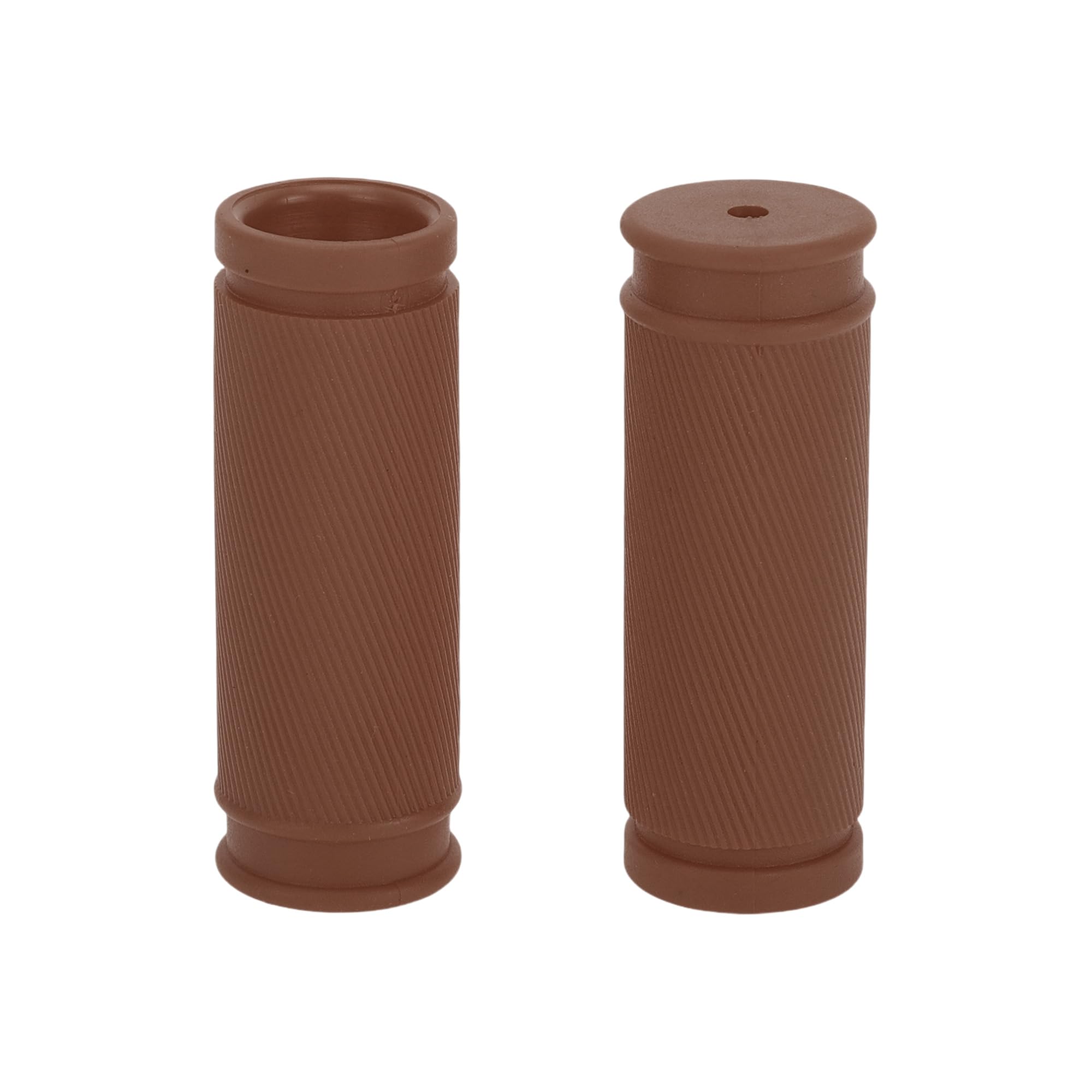 TUCKBOLD Bike Handlebar Grips Covers 85mm Long Lightweight | Cycling End Grip Protector Brown 1 Pair