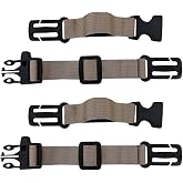 HDHYK 2 Pack Backpack Chest Strap Nylon 3/4 Inch Webbing Chest Belt-Backpack Sternum Strap Suitable for Webbing on The Backpack up to1in (Khaki)