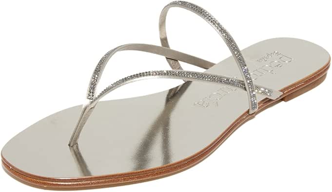 Amazon.com | Pedro Garcia Women's Enara Crystal Thong Sandals, Titanium, 35.5 EU (5.5 B(M) US 
