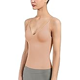 Women's Fit Camisole with Built in Bra - Spaghetti Straps Camis Tank