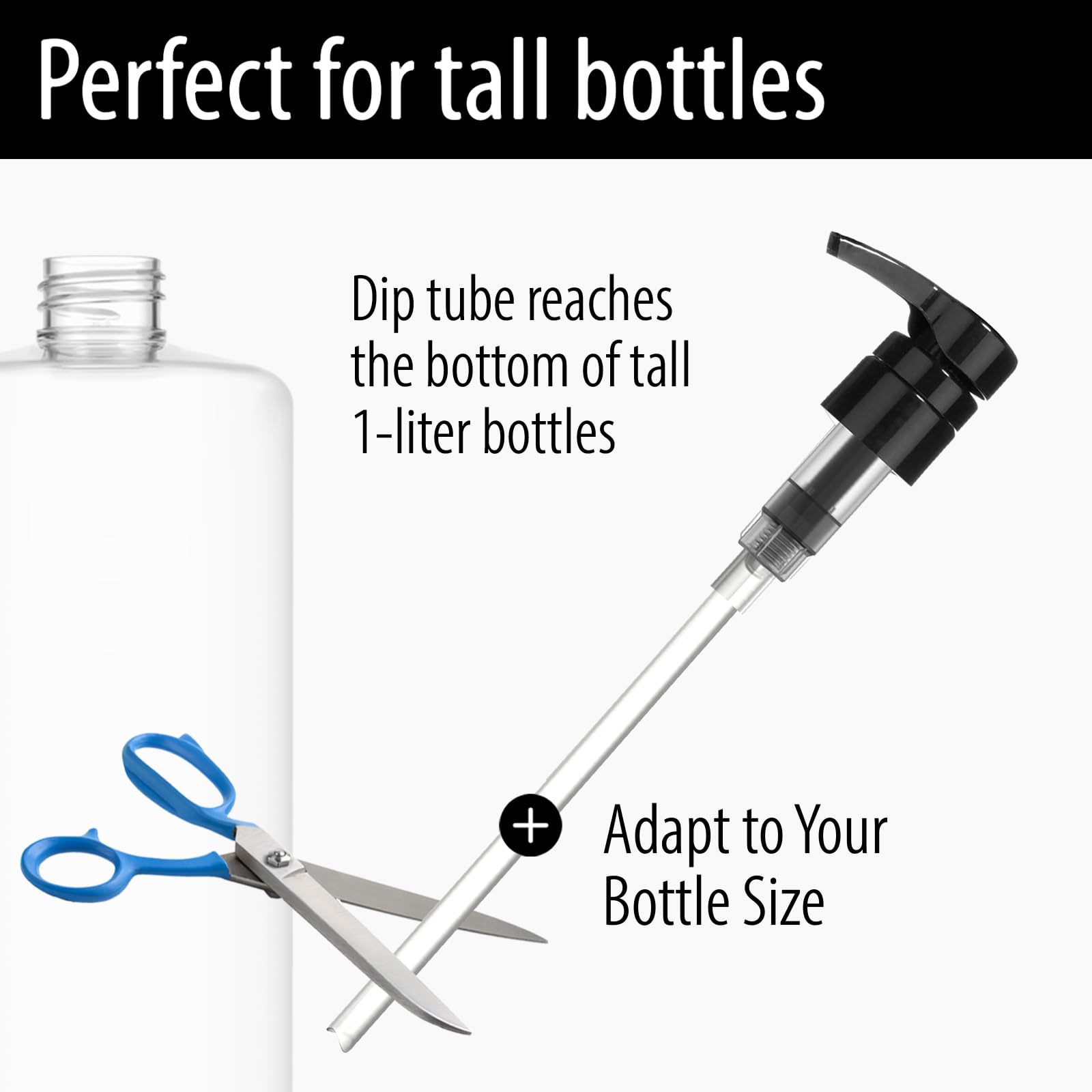 Bar5F Pump for 33.8-Oz Shampoo and Conditioner Liter Bottles (Fits 1