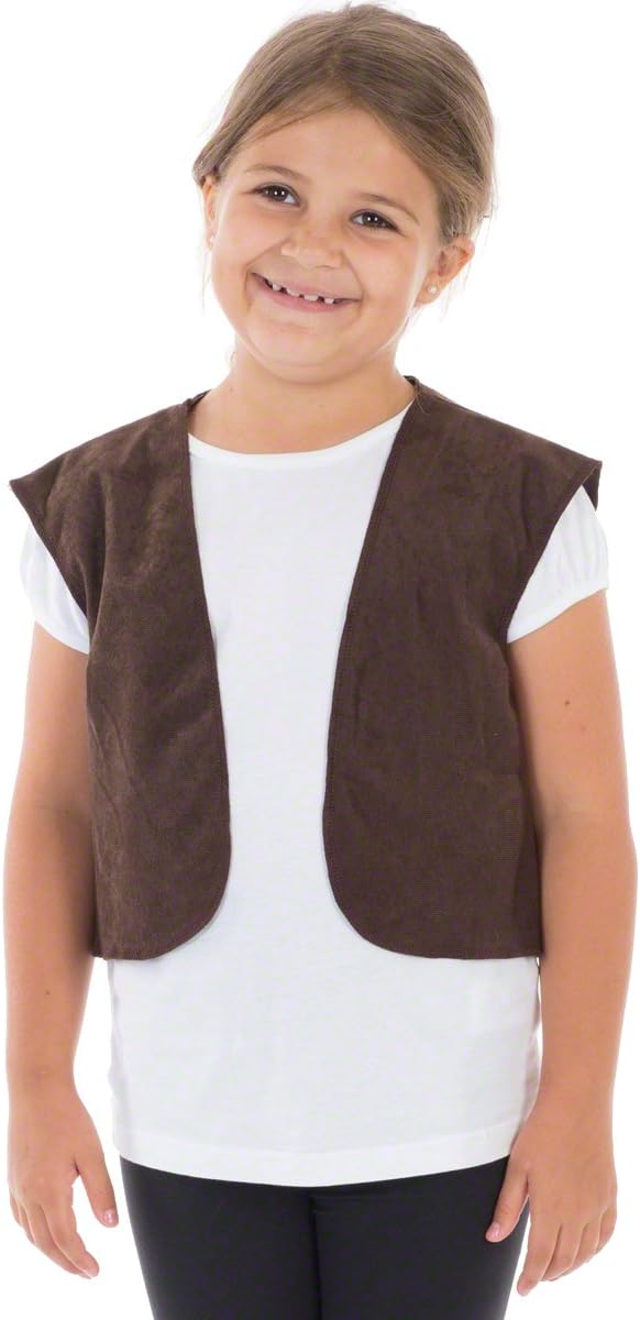 Amazon Com Charlie Crow Brown Waistcoat For Kids One Size Fits All 3 8 Years Toys Games