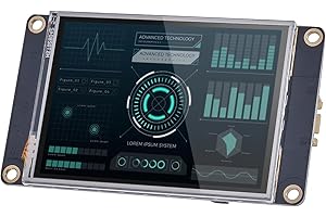 Nextion 2.8″ HMI Display Enhanced Series NX3224K028 Resistive LCD-TFT Touch Screen 320 * 240, with RTC Function and 8 Digital GPIOs, Suitable for IoT Smart Device, 3D Printer, etc.