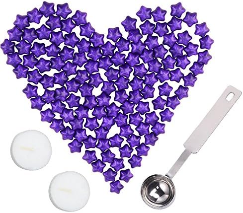 Wax Seal Stamp, Star Wax,Sealing Wax for Postage Letter Retro Vintage （150pcs） (Purple)