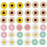 Loniyhu 20 Pcs Silicone Daisy Sunflower Beads - Colorful Flower Shaped Beads for DIY Jewelry, Keychains, Bracelets and Craft Projects