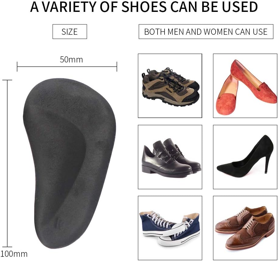 (12 Pieces) Arch Support Shoe Inserts for Flat Feet，Plantar Fasciitis，Relieve Pain for Women and Men，Thicken High Arch Support Insoles for Men and Women,Reusable Gel Arch Pads: Health & Personal Care