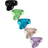 iKingsky Men's High Stretch Cheeky Thongs Silky Mini Cheek Underwear Sexy Low Rise Bulge Under Panties for Men