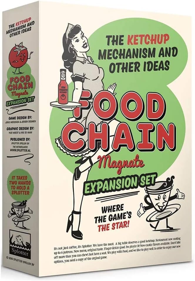 Food Chain Magnate - The Ketchup Mechanism and Other Ideas, Red, Yellow, 11.8 x 8.3 x 3.2 inches