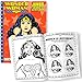 Wonder Woman Coloring Book with Stickers and 2-Sided Superhero Doorhanger Bundle