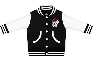 Creative Knitwear College Baby Varsity Jacket Lightweight - Team Logo, Multiple Colors, Unisex, (0 Months - 4T)