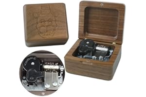 Sinzyo Music Box Vintage Wood Carved Mechanism Musical Boxs Gift for Birthday Valentine's Day Christmas Day(Toreador-Walnut Wood Box)