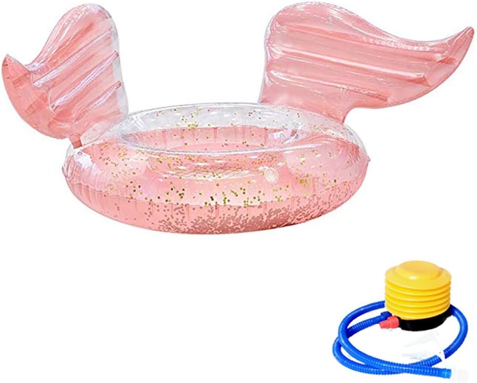 Giant Pool Float for Adults,Upgrade Angel Wing Swimming Ring with Glitter Sequins,Inflatable Lounge Raft for Beach Swimming Pool Party Summer Water Toys, children and adults