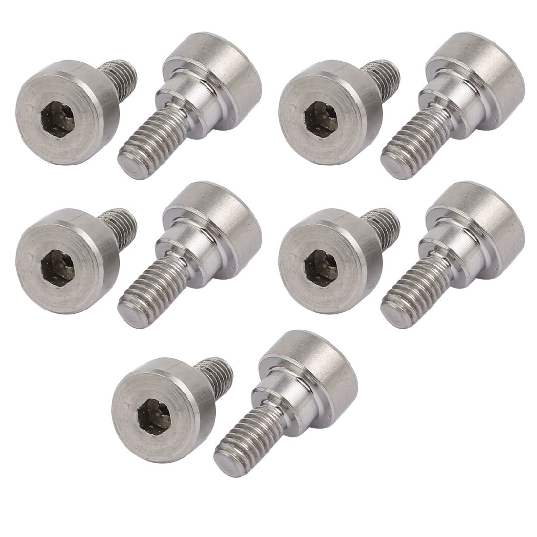 Sourcingmap 10pcs 304 Stainless Steel Hex Socket Shoulder Bolt 6mm Shoulder Dia 3mm Shoulder Length M4 Thread