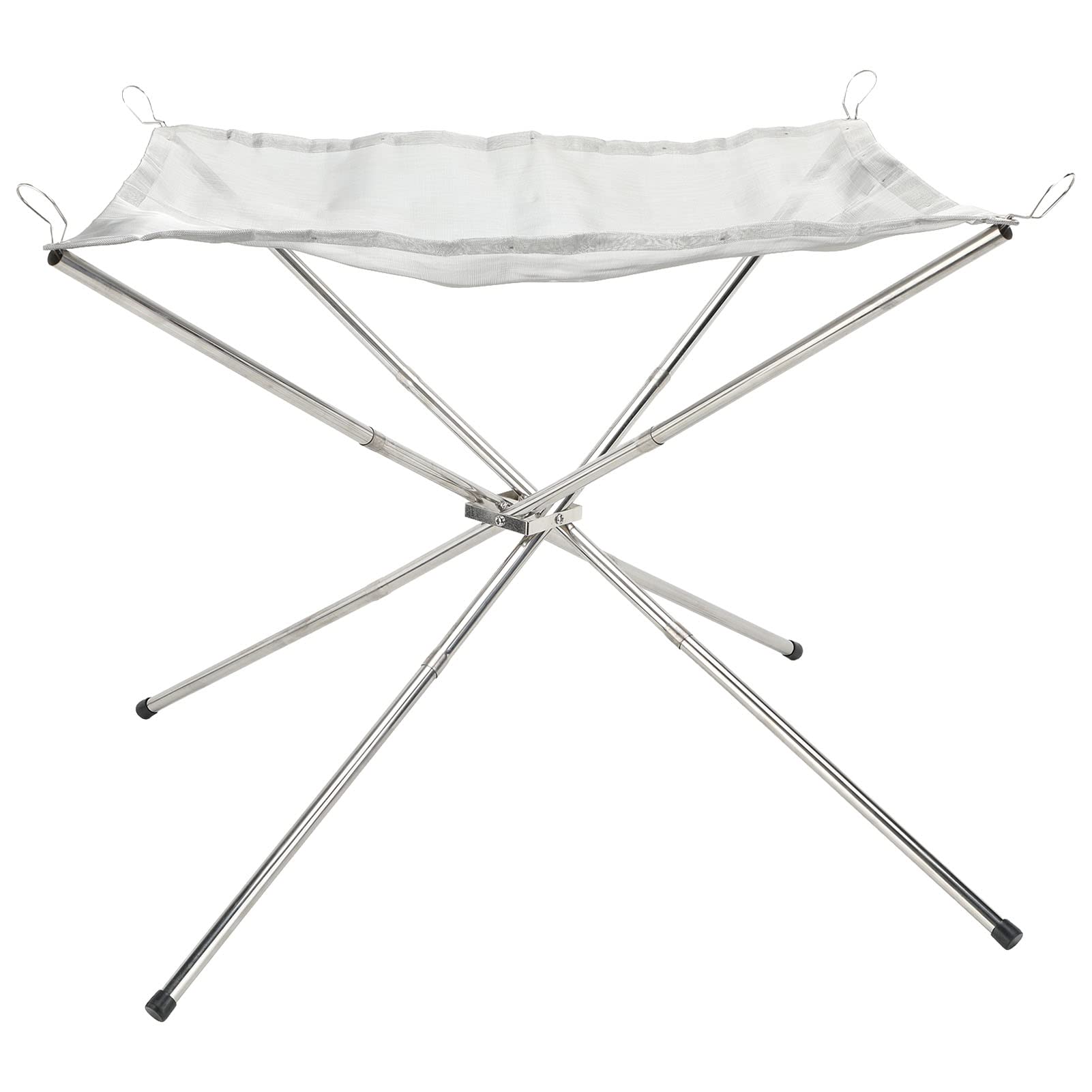 Outdoor Fire Pit, Portable 22 Inch Upgrade Foldable Stainless Steel Mesh Fire Pit Wood Burning,