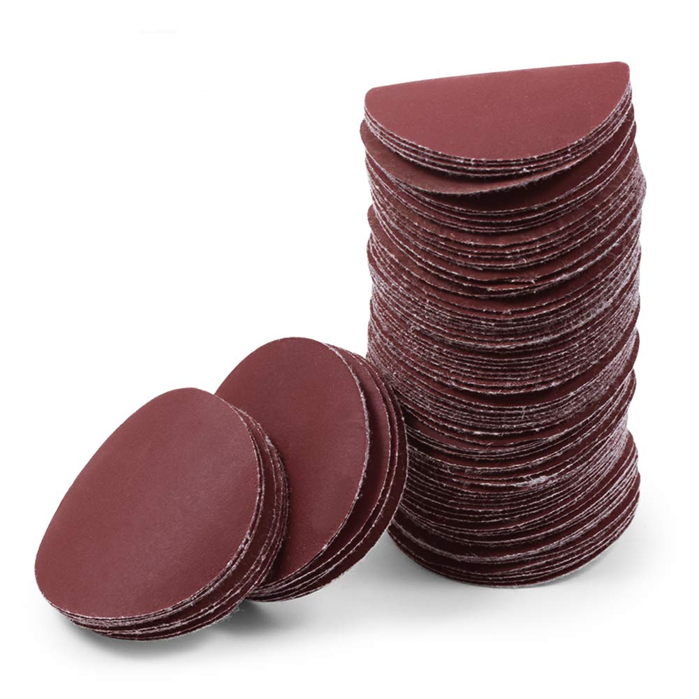 LEONTOOL 2 Inch Hook and Loop Sanding Discs 1000 Grit 100Pcs Sandpaper Discs for Random Orbital Sander Pads Grinding Polishing Metal Wood Rubber Leather Plastic Stone Glass