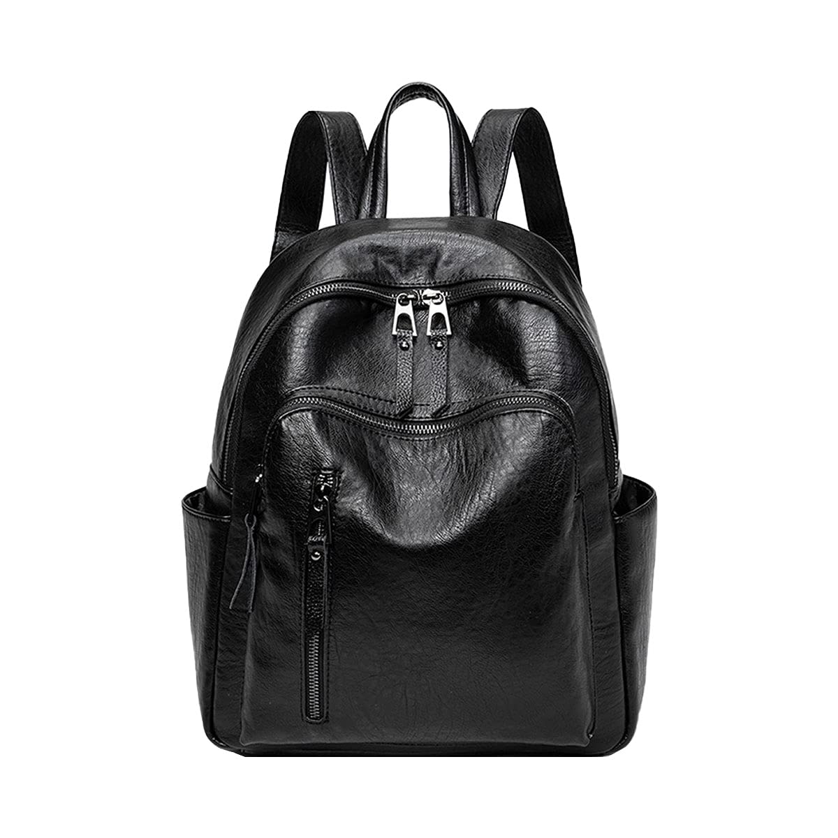 NIYUTA Women Backpacks Fashion PU Casual Travel School Business Shoulder Handbags Black