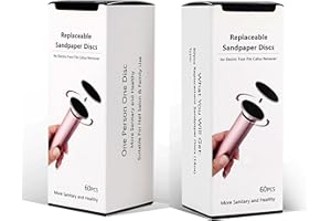 I·B·N G 120pcs Foot File Sandpaper Discs Refill for Electric Callus Remover Dead Skin Removal (60pcs Rough 80 Grit + 60pcs Smooth 180 Grit)