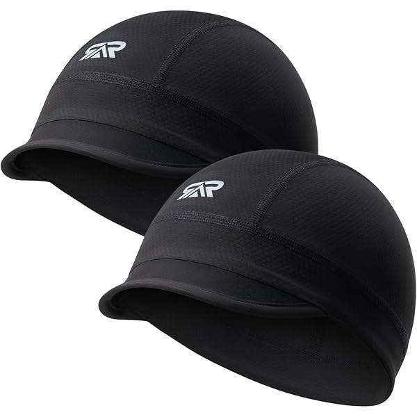 Amazon.com: Skull Cap with Sun Visor - Moisture-Wicking