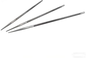 OUKENS 3Pcs 3/16 Inch 4.8mm Round Bearing Steel Chainsaw File Set, Round Chainsaw Chain Sharpening File, Sharpening Tool for 
