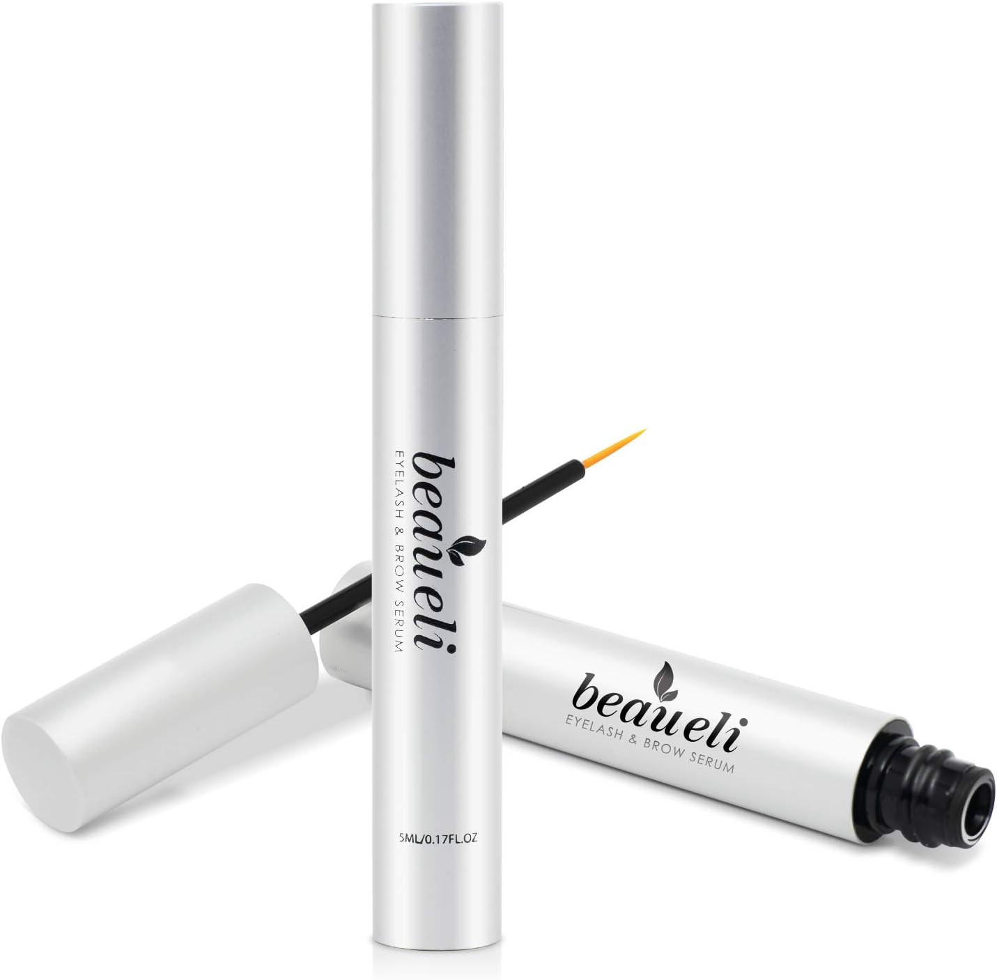 Beaueli Eyelash Growth Serum 5ML Premium Castor Oil & Blended Nutrient for Longer Thicker Healthy Fuller Lashes & Brows Hypoallergenic Natural Lash Booster Treatment Dermatologist Certified