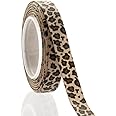 3/8" Tan Leopard Grosgrain Ribbon 5 Yard