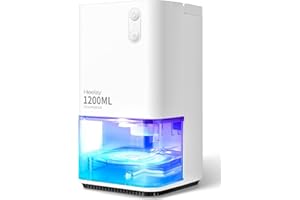 Dehumidifiers for Home, Heelay® 40OZ Small Dehumidifiers for Bedroom with Ultra Quiet, 7 Lights, Auto Shut off, Mini Portable