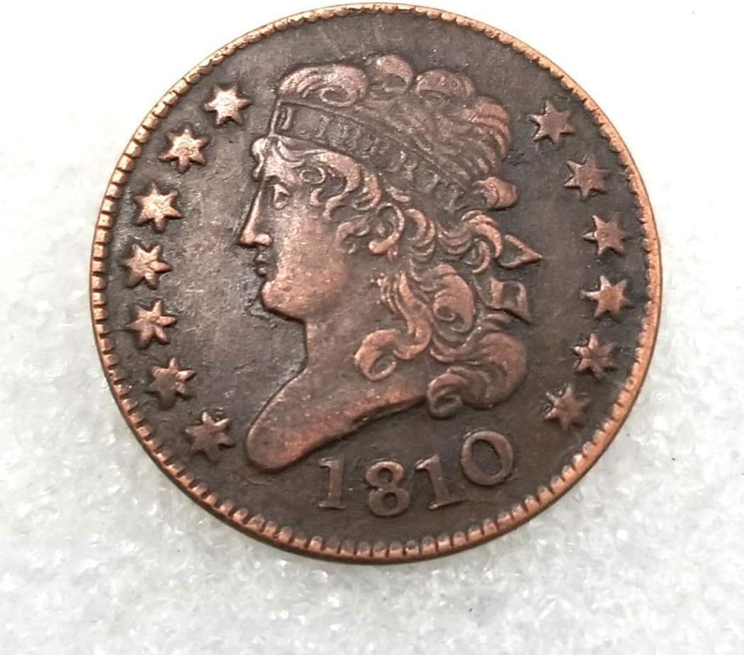 DDTing 1807 US Liberty Old HALF-Cent Coin - Great American Commemorative Coins - USA Morgan Dollars-handmade US Coins-Teaching Tool for kids goodService