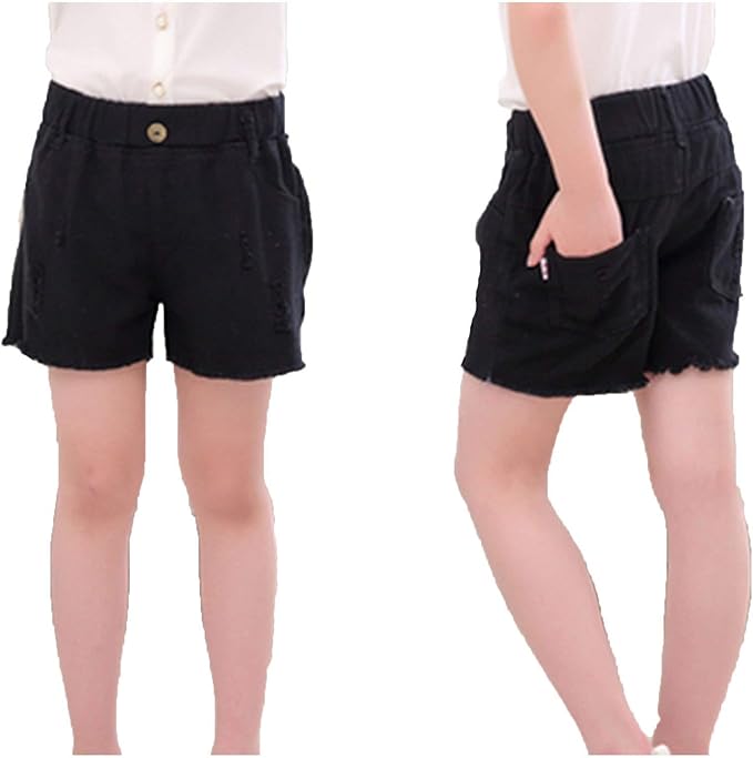 baby girl white denim shorts