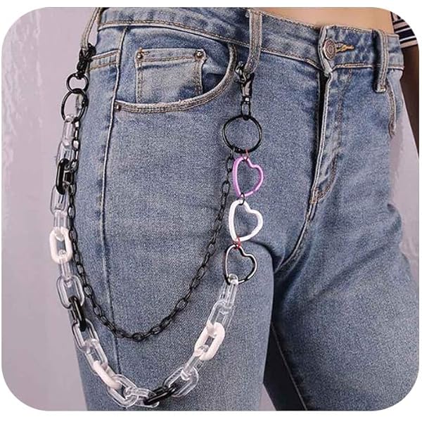 Amazon.com: Bounzhi Cute Pants Jean Chain Layered Keychain