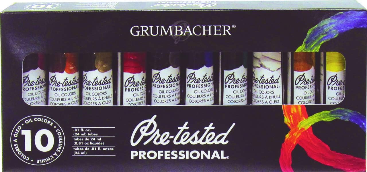 Grumbacher PreTested Oil Paint, 24ml/0.81 oz Tube, 10Color Set (P1030G) Amazon.ca Home & Kitchen