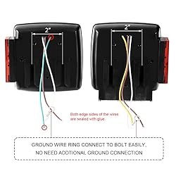 CZC AUTO 12V LED Submersible Left and Right Trailer