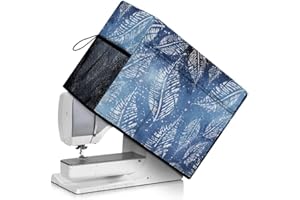 Psesaysky Leaves Sewing Machine Cover with Pockets Protective Lightweight Sewing Machine Cover Dust Cover to Keep Tidy