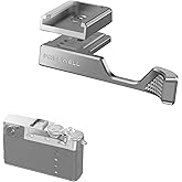 FREEWELL Thumb Grip for Fuji X100VI with Cold Shoe Mount (Silver)